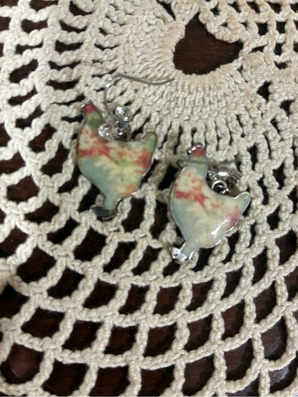 Floral Multicolor Chicken Drop Earrings - Women Jewelry